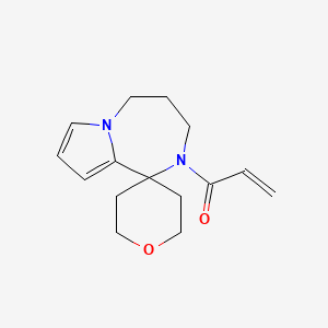 molecular formula C15H20N2O2 B2922519 1-Spiro[4,5-dihydro-3H-pyrrolo[1,2-a][1,4]diazepine-1,4'-oxane]-2-ylprop-2-en-1-one CAS No. 2361642-89-7