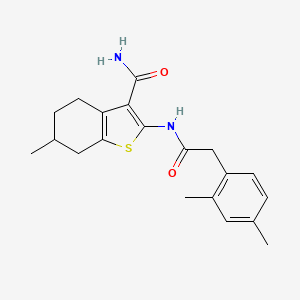 B2922526 2-(2-(2,4-Dimethylphenyl)acetamido)-6-methyl-4,5,6,7-tetrahydrobenzo[b]thiophene-3-carboxamide CAS No. 941983-72-8
