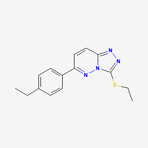 molecular formula C15H16N4S B2922527 6-(4-Ethylphenyl)-3-ethylsulfanyl-[1,2,4]triazolo[4,3-b]pyridazine CAS No. 894047-92-8
