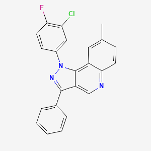1-(3-chloro-4-fluorophenyl)-8-methyl-3-phenyl-1H-pyrazolo[4,3-c]quinoline