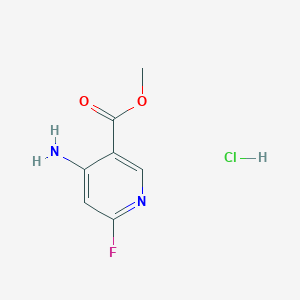molecular formula C7H8ClFN2O2 B2922534 Methyl 4-amino-6-fluoropyridine-3-carboxylate;hydrochloride CAS No. 2503206-37-7
