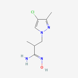 (1Z)-3-(4-chloro-3-methyl-1H-pyrazol-1-yl)-N'-hydroxy-2-methylpropanimidamide