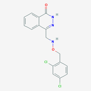 molecular formula C16H13Cl2N3O2 B2922540 4-({[(2,4-dichlorobenzyl)oxy]amino}methyl)-1(2H)-phthalazinone CAS No. 339023-37-9