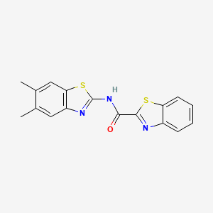 molecular formula C17H13N3OS2 B2922543 N-(5,6-dimethyl-1,3-benzothiazol-2-yl)-1,3-benzothiazole-2-carboxamide CAS No. 886927-49-7