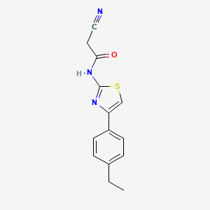 2-cyano-N-[4-(4-ethylphenyl)-1,3-thiazol-2-yl]acetamide
