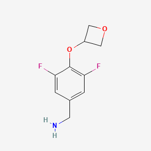 molecular formula C10H11F2NO2 B2922548 [3,5-Difluoro-4-(oxetan-3-yloxy)phenyl]methanamine CAS No. 1349719-21-6