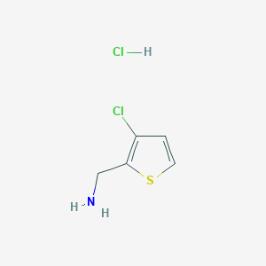 molecular formula C5H7Cl2NS B2922549 (3-Chlorothiophen-2-yl)methanamine hydrochloride CAS No. 214759-25-8; 643088-03-3