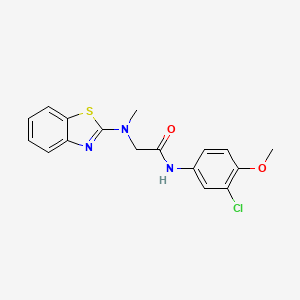 2-(benzo[d]thiazol-2-yl(methyl)amino)-N-(3-chloro-4-methoxyphenyl)acetamide