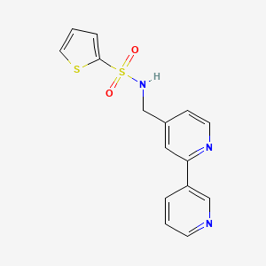 molecular formula C15H13N3O2S2 B2922561 N-([2,3'-bipyridin]-4-ylmethyl)thiophene-2-sulfonamide CAS No. 2034562-36-0
