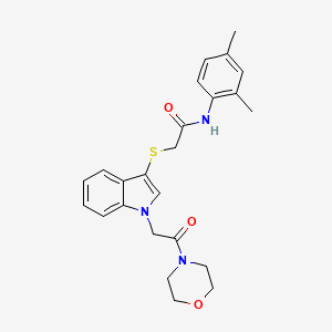 N-(2,4-dimethylphenyl)-2-((1-(2-morpholino-2-oxoethyl)-1H-indol-3-yl)thio)acetamide