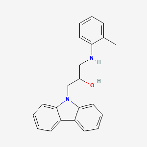 molecular formula C22H22N2O B2922567 1-(9H-carbazol-9-yl)-3-(o-tolylamino)propan-2-ol CAS No. 304870-69-7