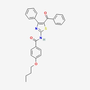 molecular formula C27H24N2O3S B2922573 N-(5-benzoyl-4-phenyl-1,3-thiazol-2-yl)-4-butoxybenzamide CAS No. 328271-24-5