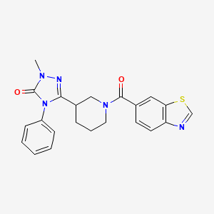 3-(1-(benzo[d]thiazole-6-carbonyl)piperidin-3-yl)-1-methyl-4-phenyl-1H-1,2,4-triazol-5(4H)-one