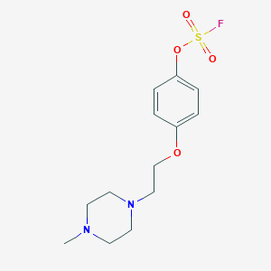 molecular formula C13H19FN2O4S B2922584 1-[2-(4-Fluorosulfonyloxyphenoxy)ethyl]-4-methylpiperazine CAS No. 2418668-08-1