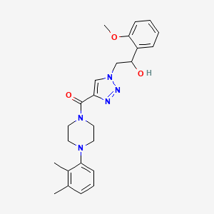 molecular formula C24H29N5O3 B2922586 2-(4-{[4-(2,3-dimethylphenyl)piperazin-1-yl]carbonyl}-1H-1,2,3-triazol-1-yl)-1-(2-methoxyphenyl)ethanol CAS No. 1396764-98-9