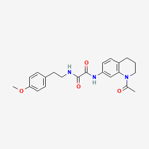 molecular formula C22H25N3O4 B2922588 N'-(1-乙酰-3,4-二氢-2H-喹啉-7-基)-N-[2-(4-甲氧基苯基)乙基]草酰胺 CAS No. 898424-26-5