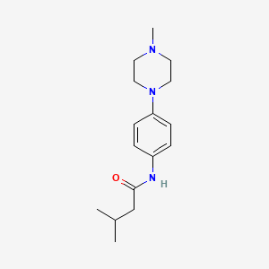 molecular formula C16H25N3O B2922590 3-methyl-N-[4-(4-methylpiperazin-1-yl)phenyl]butanamide CAS No. 400075-35-6