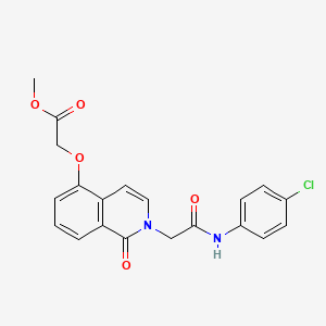 molecular formula C20H17ClN2O5 B2922591 Methyl 2-[2-[2-(4-chloroanilino)-2-oxoethyl]-1-oxoisoquinolin-5-yl]oxyacetate CAS No. 868225-03-0