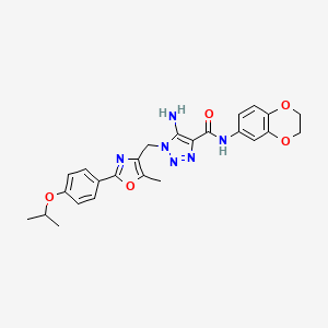 (4S)-3-[(2-methylphenyl)sulfonyl]-N-{[2-(2-thienyl)-1,3-thiazol-4-yl]methyl}-1,3-thiazolidine-4-carboxamide