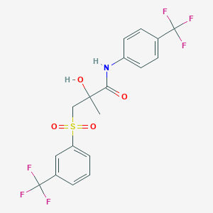 2-hydroxy-2-methyl-N-[4-(trifluoromethyl)phenyl]-3-{[3-(trifluoromethyl)phenyl]sulfonyl}propanamide