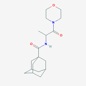 molecular formula C18H28N2O3 B2922603 N-(1-吗啉-4-基-1-氧代丙-2-基)金刚烷-1-甲酰胺 CAS No. 1009678-87-8