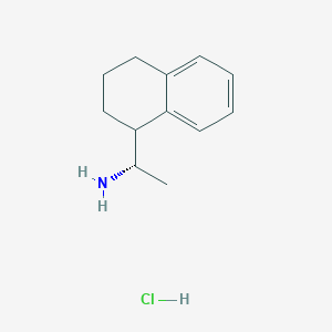 molecular formula C12H18ClN B2922622 (1S)-1-(1,2,3,4-tetrahydronaphthalen-1-yl)ethan-1-amine hydrochloride CAS No. 1807921-13-6