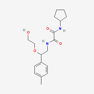 molecular formula C18H26N2O4 B2922626 N1-cyclopentyl-N2-(2-(2-hydroxyethoxy)-2-(p-tolyl)ethyl)oxalamide CAS No. 1795191-20-6