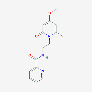 molecular formula C15H17N3O3 B2922637 N-(2-(4-methoxy-6-methyl-2-oxopyridin-1(2H)-yl)ethyl)picolinamide CAS No. 2034338-35-5