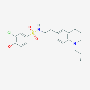 3-chloro-4-methoxy-N-(2-(1-propyl-1,2,3,4-tetrahydroquinolin-6-yl)ethyl)benzenesulfonamide