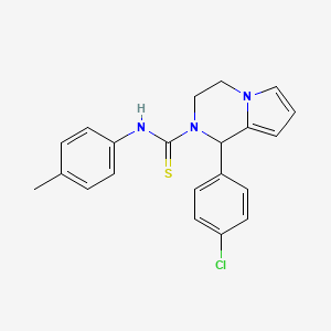 molecular formula C21H20ClN3S B2922659 1-(4-chlorophenyl)-N-(p-tolyl)-3,4-dihydropyrrolo[1,2-a]pyrazine-2(1H)-carbothioamide CAS No. 393823-80-8