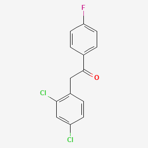 molecular formula C14H9Cl2FO B2922660 2-(2,4-二氯苯基)-1-(4-氟苯基)乙酮 CAS No. 98617-95-9