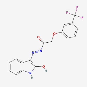 3-(2-(3-Trifluoromethylphenoxy)acetylhydrazidyl)-2-oxoindoline