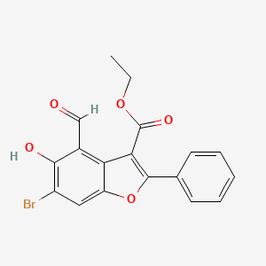 Ethyl 6-bromo-4-formyl-5-hydroxy-2-phenyl-1-benzofuran-3-carboxylate