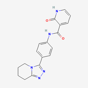 molecular formula C18H17N5O2 B2922689 2-羟基-N-[4-(5,6,7,8-四氢[1,2,4]三唑并[4,3-a]吡啶-3-基)苯基]烟酰胺 CAS No. 1775304-85-2