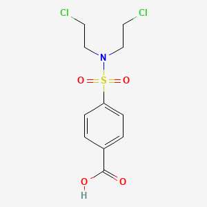 molecular formula C11H13Cl2NO4S B2922697 4-[bis(2-chloroethyl)sulfamoyl]benzoic Acid CAS No. 832742-36-6