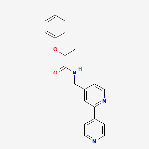 molecular formula C20H19N3O2 B2922720 N-([2,4'-bipyridin]-4-ylmethyl)-2-phenoxypropanamide CAS No. 2034305-16-1