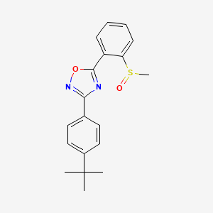 molecular formula C19H20N2O2S B2922743 3-[4-(叔丁基)苯基]-5-[2-(甲基亚磺酰基)苯基]-1,2,4-恶二唑 CAS No. 339099-77-3