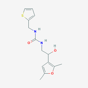 molecular formula C14H18N2O3S B2922751 1-(2-(2,5-Dimethylfuran-3-yl)-2-hydroxyethyl)-3-(thiophen-2-ylmethyl)urea CAS No. 2319788-11-7