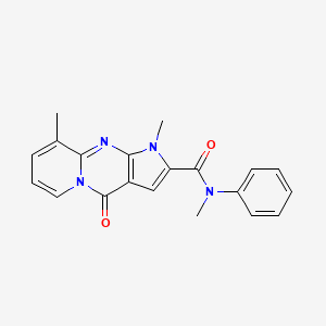 molecular formula C20H18N4O2 B2922757 N,1,9-trimethyl-4-oxo-N-phenyl-1,4-dihydropyrido[1,2-a]pyrrolo[2,3-d]pyrimidine-2-carboxamide CAS No. 864855-26-5