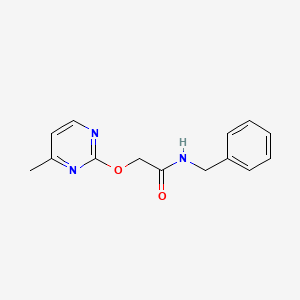 molecular formula C14H15N3O2 B2922765 N-benzyl-2-((4-methylpyrimidin-2-yl)oxy)acetamide CAS No. 1251683-69-8