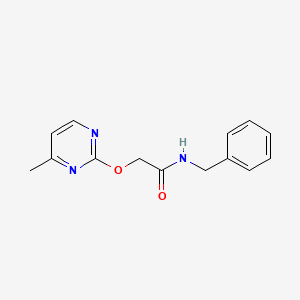 molecular formula C14H15N3O2 B2922765 N-苄基-2-((4-甲基嘧啶-2-基)氧基)乙酰胺 CAS No. 1251683-69-8