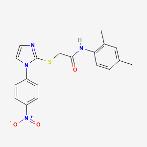 N-(2,4-dimethylphenyl)-2-((1-(4-nitrophenyl)-1H-imidazol-2-yl)thio)acetamide