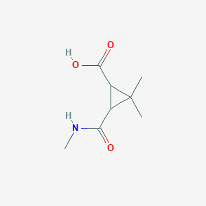 molecular formula C8H13NO3 B2922778 2,2-Dimethyl-3-(methylcarbamoyl)cyclopropanecarboxylic acid CAS No. 1483615-00-4
