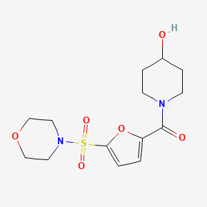 (4-Hydroxypiperidin-1-yl)(5-(morpholinosulfonyl)furan-2-yl)methanone