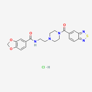 N-(2-(4-(benzo[c][1,2,5]thiadiazole-5-carbonyl)piperazin-1-yl)ethyl)benzo[d][1,3]dioxole-5-carboxamide hydrochloride