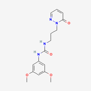 molecular formula C16H20N4O4 B2922797 1-(3,5-dimethoxyphenyl)-3-(3-(6-oxopyridazin-1(6H)-yl)propyl)urea CAS No. 1203187-60-3