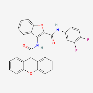 molecular formula C29H18F2N2O4 B2922800 N-(2-((3,4-difluorophenyl)carbamoyl)benzofuran-3-yl)-9H-xanthene-9-carboxamide CAS No. 888452-70-8