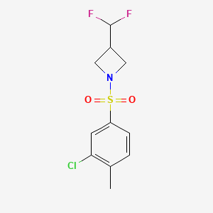 molecular formula C11H12ClF2NO2S B2922812 1-((3-Chloro-4-methylphenyl)sulfonyl)-3-(difluoromethyl)azetidine CAS No. 2309313-61-7