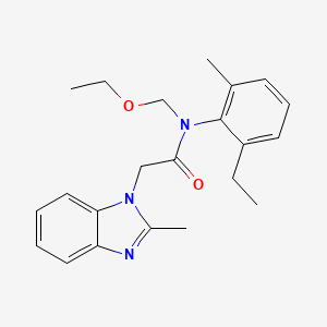 molecular formula C22H27N3O2 B2922822 N-(ethoxymethyl)-N-(2-ethyl-6-methylphenyl)-2-(2-methyl-1H-benzimidazol-1-yl)acetamide CAS No. 429640-11-9