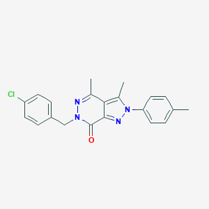 molecular formula C21H19ClN4O B292284 6-(4-chlorobenzyl)-3,4-dimethyl-2-(4-methylphenyl)-2,6-dihydro-7H-pyrazolo[3,4-d]pyridazin-7-one 